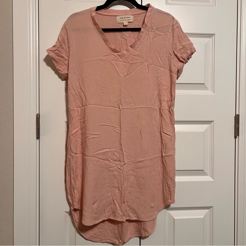 Cloth & Stone Blush Rayon Top
